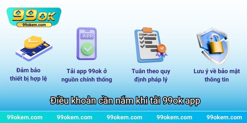 Điều khoản cần nắm khi tải 99ok app