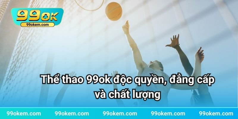 Thể thao 99ok độc quyền, đẳng cấp và chất lượng